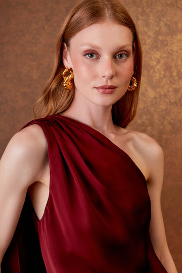 FABULOUS AGILITÀ - Blusa Faixa Ombro Só Bordeaux Vermelho